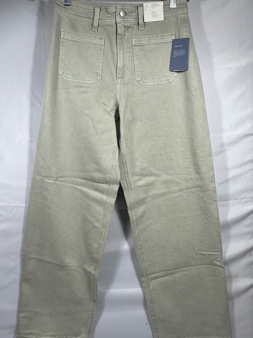 Universal Thread Sailor Straight Leg Jeans in Light Sage/Tan , New, 6R